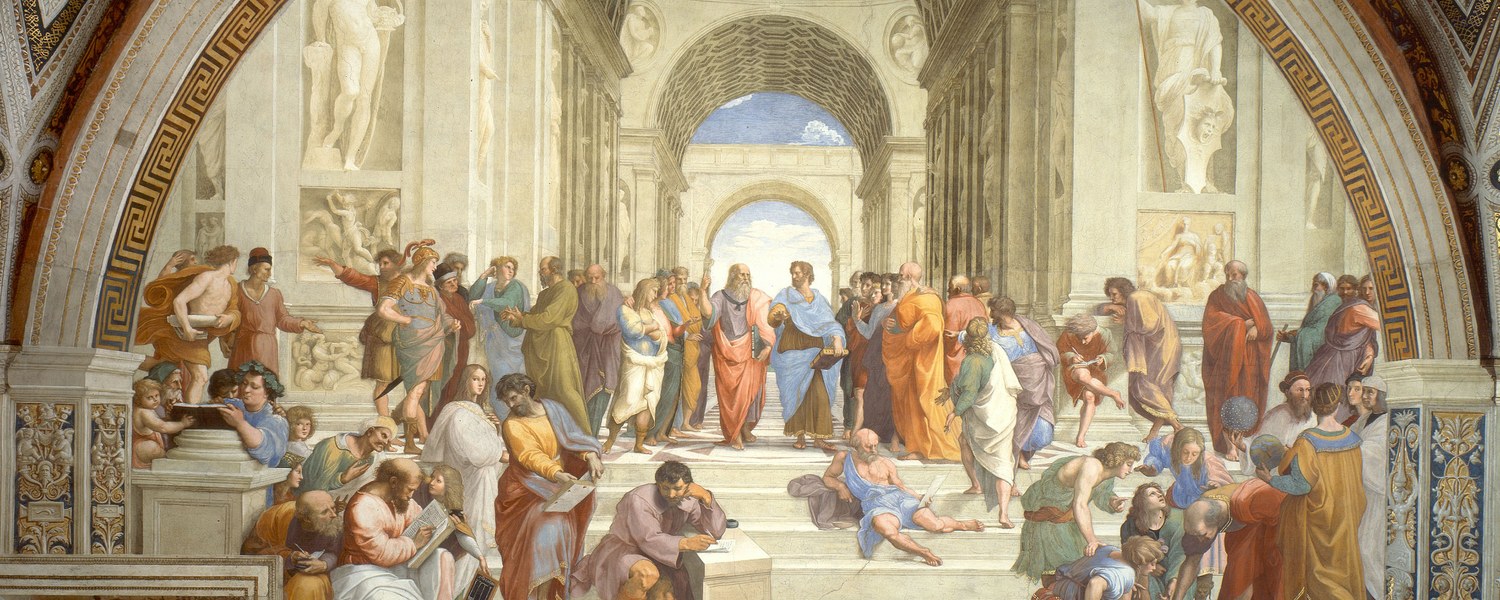 Raphael’s School of Athens, a gathering of philosophers beneath monumental Renaissance arches